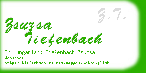 zsuzsa tiefenbach business card